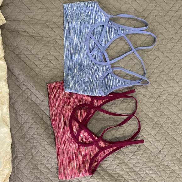 Academy sports brand sport bras multi colored pink and multi colored blue Medium - Picture 2 of 3